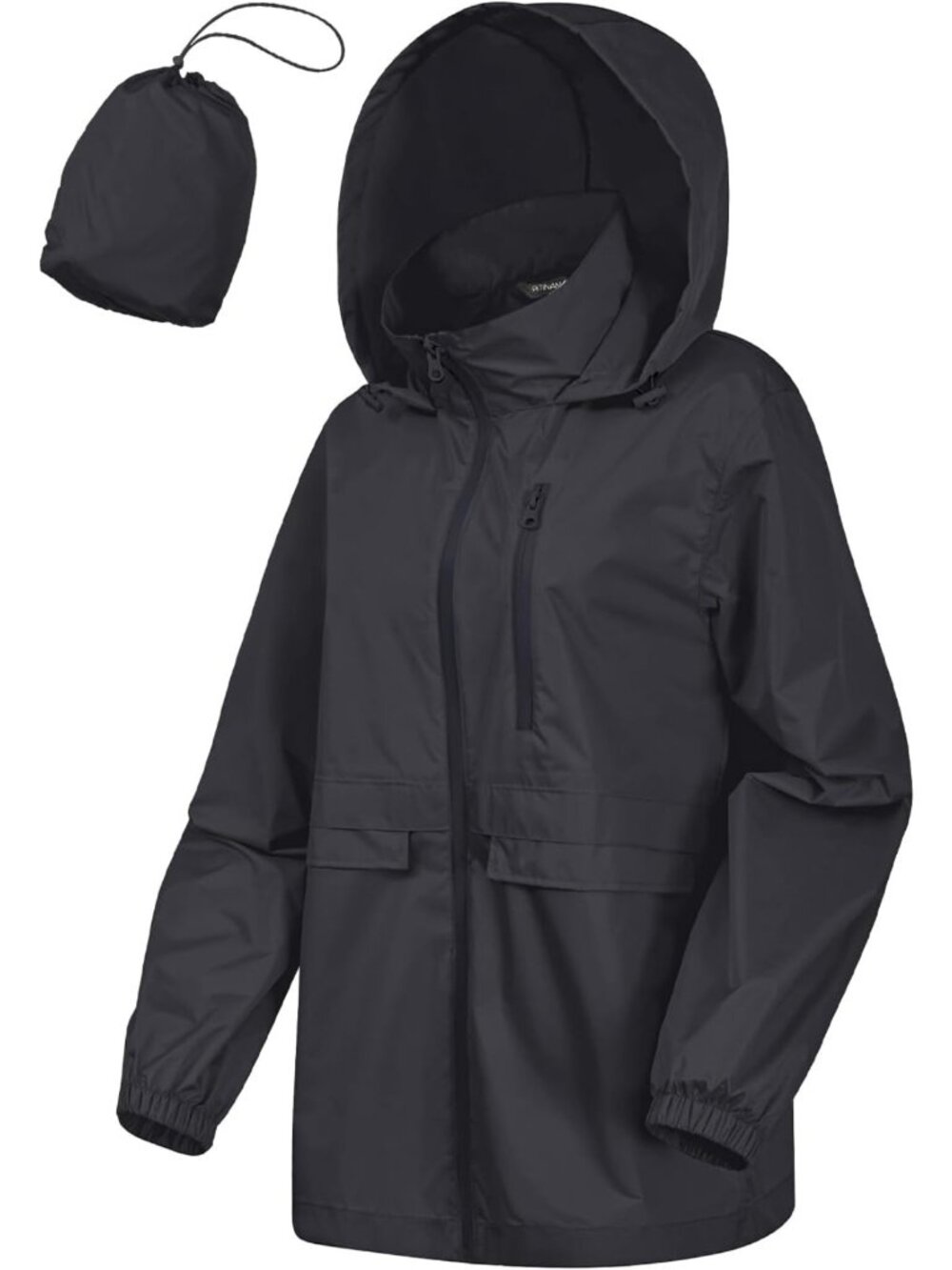 Waterproof Windbreaker Rain Jacket for Women with Hood, Sizes S-XXL, Lightweight